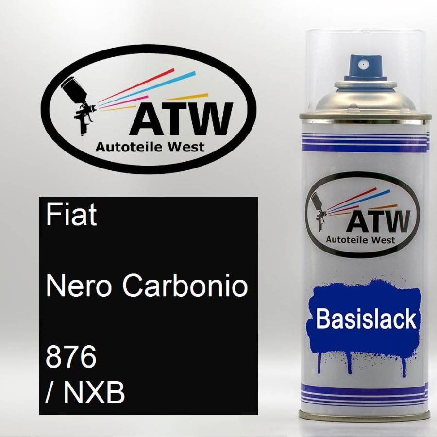 Fiat, Nero Carbonio, 876 / NXB: 400ml Sprühdose, von ATW Autoteile West.